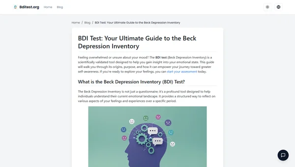 BDI Test: Your Ultimate Guide to the Beck Depression Inventory