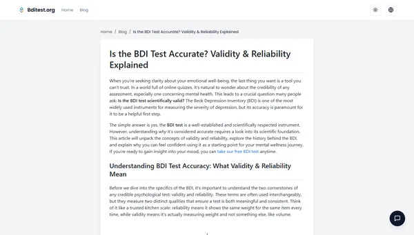 Is the BDI Test Accurate? Validity & Reliability Explained